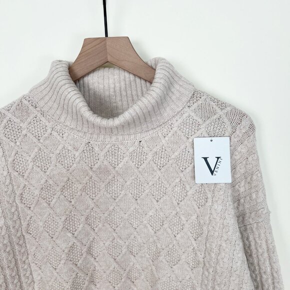 New Cable Knit Turtleneck Sweater Relaxed Fit Oversized Cozy Slouchy Loose - XL - Picture 5 of 10